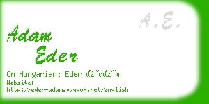 adam eder business card